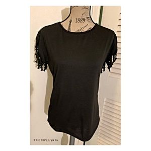 Fringe sleeve top